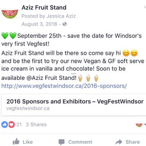 fat free soft serve ice cream - vanilla, chocolate & swirl  at Aziz Fruitstand  in Leamington