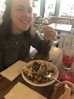 Nacho fries + pomegranate lemonade  at Off The Griddle - Southeast in Portland