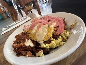 Brisket hash  at Off The Griddle - Southeast in Portland