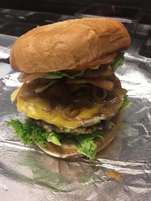 Burger at Off The Griddle - Southeast in Portland