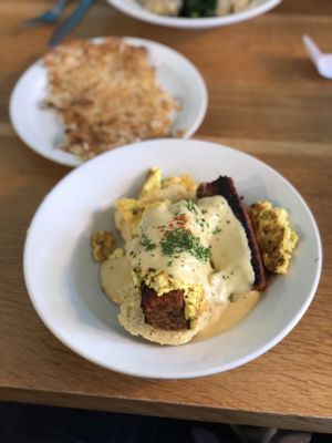 Meatloaf Benedict, pretty good just don’t expect it to taste like Benedict   at Off The Griddle - Southeast in Portland
