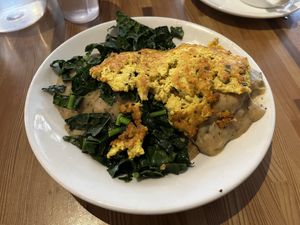 Biscuits and gravy with tofu.  at Off The Griddle - Southeast in Portland