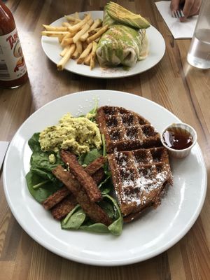 The Vegano Burrito and Amazing Plate at Off The Griddle - Southeast in Portland