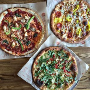 Wide variety of pizza  at Blaze Pizza in Frisco