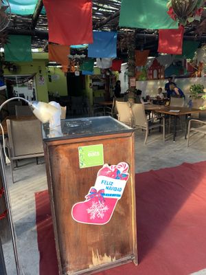 Dining area at Namaste India in Cabo San Lucas