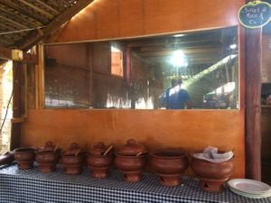 vegetarian lunch buffet table  at Crab in Uppuveli
