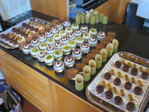 Assortiment de fingerfoods sucrés at Delice Vegetal in Kaeerjeng