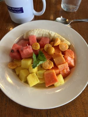 Fruit platter  at El Patio de Cafe Milagro  in Manuel Antonio
