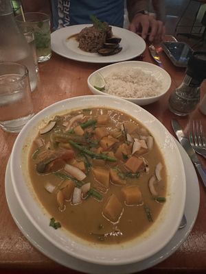Vegan curry - delicious   at El Patio de Cafe Milagro  in Manuel Antonio