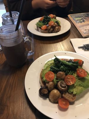 Ultimate breakfast and chocolate smoothie  at The Core in Swindon