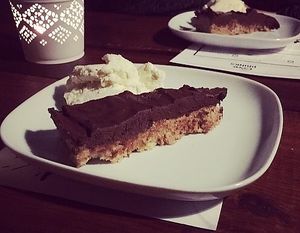 Chocolate tart  at The Core in Swindon