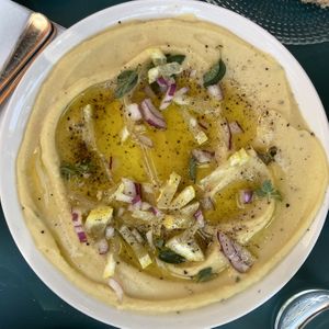 Delicious fava  at Cafe Bastet in Jerusalem