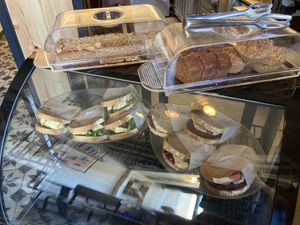 Sandwiches and sweets at Cafe Bastet in Jerusalem
