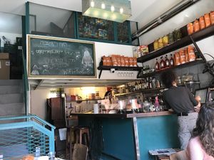 Inside at Cafe Bastet in Jerusalem