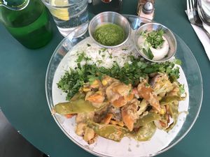 Vegan curry at Cafe Bastet in Jerusalem