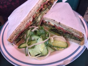 . at Cafe Bastet in Jerusalem