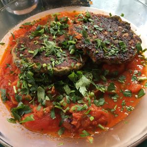 Yummy vegan shakshuka at Cafe Bastet in Jerusalem