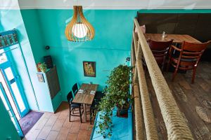 upstairs at Lexo Bistro in Budapest