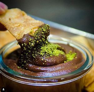 chocolate hummus at Sajj Mediterranean - 2nd St in San Francisco