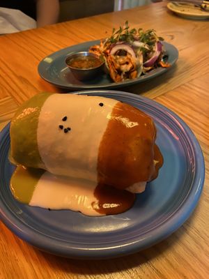 Chorizo burrito and tacos 🔥 at Jajaja Mexicana - Lower East Side in New York City