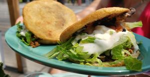 Gorditas with chorizo at Jajaja Mexicana - Lower East Side in New York City