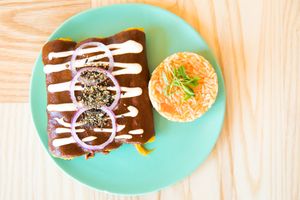 Enchiladas Mole at Jajaja Mexicana - Lower East Side in New York City