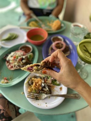 FISH TACO UP CLOSE ALMOND BUTTER BATTER at Jajaja Mexicana - Lower East Side in New York City