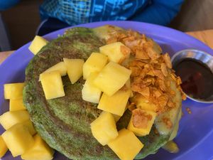 Kale pancakes: pass on these.   at Jajaja Mexicana - Lower East Side in New York City