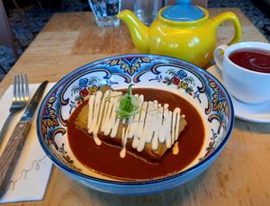 Mole tamal - spicy and delicious! at Jajaja Mexicana - Lower East Side in New York City