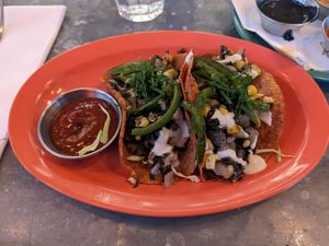 Huitlacoche tacos at Jajaja Mexicana - Lower East Side in New York City