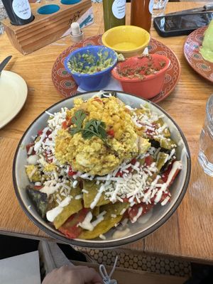 Chilaquiles- absolutely wonderful!  at Jajaja Mexicana - Lower East Side in New York City