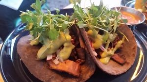 carnitas jackfruit tacos at Jajaja Mexicana - Lower East Side in New York City