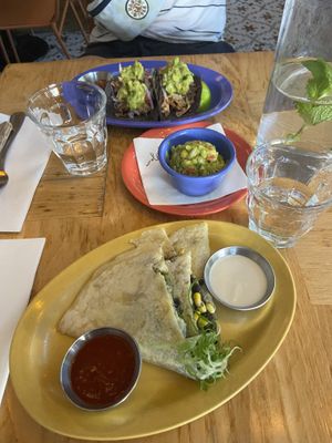 Quesadilla and tacos  at Jajaja Mexicana - Lower East Side in New York City