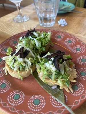 Tostaditas de masa   at Jajaja Mexicana - Lower East Side in New York City