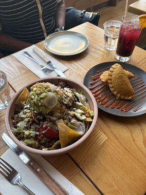 Nachos and empanadas   at Jajaja Mexicana - Lower East Side in New York City