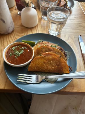 Birria tacos   at Jajaja Mexicana - Lower East Side in New York City