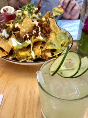 Large Nachos with Guac at Jajaja Mexicana - Lower East Side in New York City