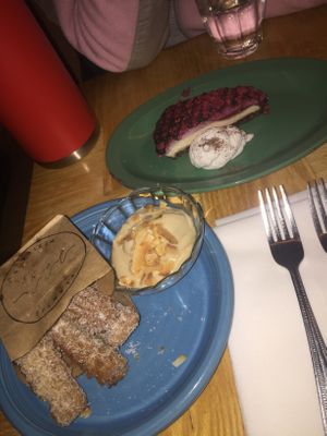 Raspberry cake and Churrittos at Jajaja Mexicana - Lower East Side in New York City