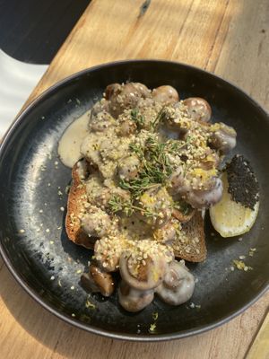 mushroom toasts (gf)🍞  at Conscious Cravings Co in Mordialloc