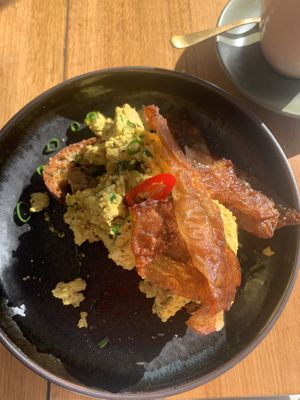 Scrambled chilli tofu   at Conscious Cravings Co in Mordialloc
