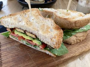 BLAT - herby vegan mayo, tempeh bacon, lettuce, and avocado on sourdough at Conscious Cravings Co in Mordialloc