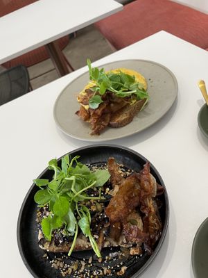 Rice paper bacon OMG   at Conscious Cravings Co in Mordialloc