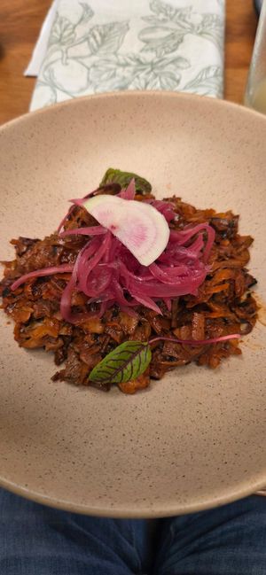 Setas al Pibil at Suwa Restaurante Vegano in Queretaro