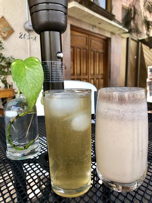 Yummy drinks at Suwa Restaurante Vegano in Queretaro