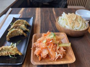 Starters: Kimchi, Turnip Salad, Gyoza  at Wei&Wei in Aachen