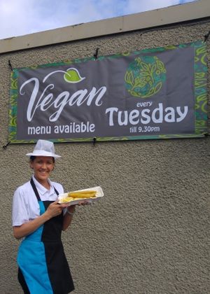 Serving up Vegan options every Tuesday from 4.30pm-9.30pm at Land and Sea Fish and Chip Shop in Polmont
