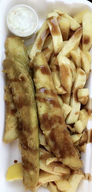 Vish & Chips at Land and Sea Fish and Chip Shop in Polmont