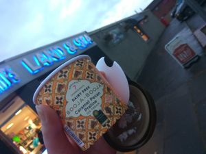 Booja booja ice cream at Land and Sea Fish and Chip Shop in Polmont