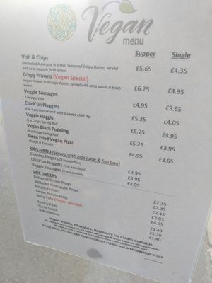 Menu at Land and Sea Fish and Chip Shop in Polmont