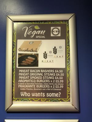 Vegan special.  at Land and Sea Fish and Chip Shop in Polmont